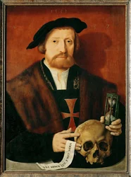 Retrato de un caballero de la Orden de Malta (pintura sobre madera de roble)