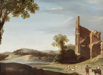 Paisaje con Ruinas Clásicas y Figuras, c. 1630