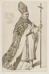 Philippe Rovenius, Arzobispo de Philipopoli, vicario apostólico, en las provincias unidas de Holanda, 1648-55. Después de una pintura de B Breenbergh