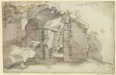 Ruinas de un antiguo edificio con bóveda de cañón