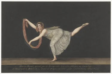La bailarina Annette Köbler, intérprete de pas-de-shawl