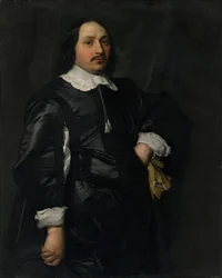 Retrato de un caballero con jubón de raso negro