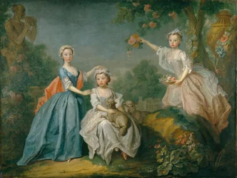 Las damas Noel, c.1740 (óleo sobre lienzo)