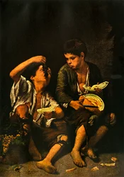 Niños comiendo fruta, 1645, 1938