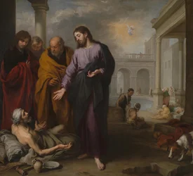 Cristo cura al paralítico en la piscina de Bethesda, 1667-1670