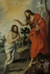 El bautismo de Cristo. Alrededor de 1655