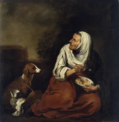 Anciana con perro