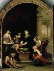 Santa Isabel de Hungría cuidando a los enfermos y leprosos, hacia 1671-74