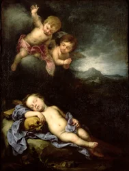 El Niño Jesús dormido en la cruz