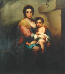 Virgen y niño, siglo XVIII