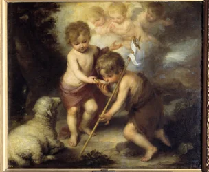 Niños en la concha. Pintura de Bartolomé Murillo (1618-1682)
