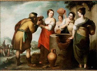 Rebeca y Eliezer (pintura sobre lienzo)