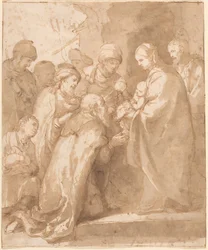 La Adoración de los Magos, c.1650-1656 (pluma y tinta)