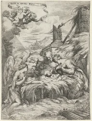 Adoración de María, José y Ángeles