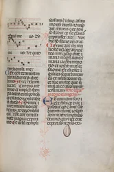 Misal: Fol. 129: contiene música para Hely Hely Lama etc. dentro de la Pasión de San Mattion, 1469