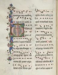 Misal: Fol. 184v: Cruz, Follaje, 1469
