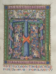 Misal: Fol. 186: Inicial decorada T[e igitur] página completa, 1469