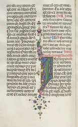 Misal: Fol. 22v: Follaje con peces, 1469