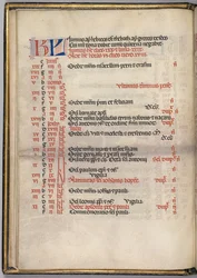Misal: Fol. 5v: Página del calendario de junio, 1469