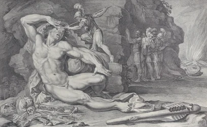 Placa 6: Ulises clavando una estaca ardiente en el ojo de Polifemo, 1756