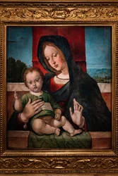 Virgen con el niño Jesús, última década del siglo XV (óleo sobre tabla)