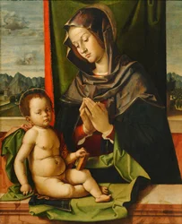 La Virgen adorando al Niño