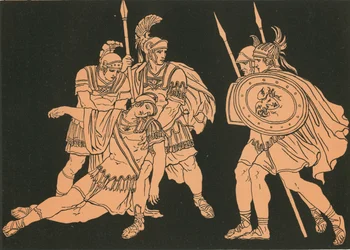 Eneas y el cuerpo de Lauso