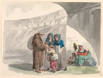 Dibujo, Saludo de un ermitaño, 1807-08