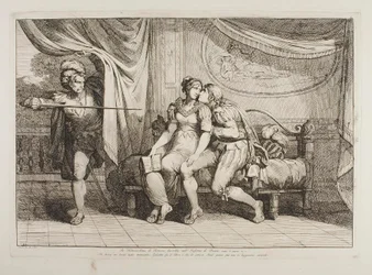 Paolo da Malatesta y Francesca da Rimini sorprendidos por Gianciotto Malatesta