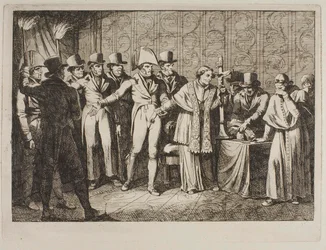 Pío VII. Secuestrado por los franceses la noche del 6 de julio de 1809.