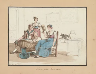 Familia romana, estudio para trajes y costumbres romanos