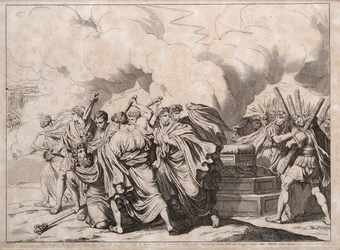 Rómulo asesinado por los senadores, 1818