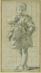 Un niño de pie