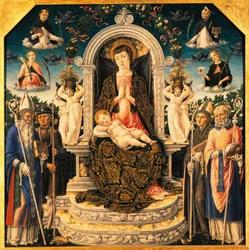 Virgen con el Niño y santos