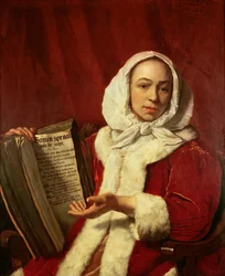 Una Joven Celebrando con Vino, 1665