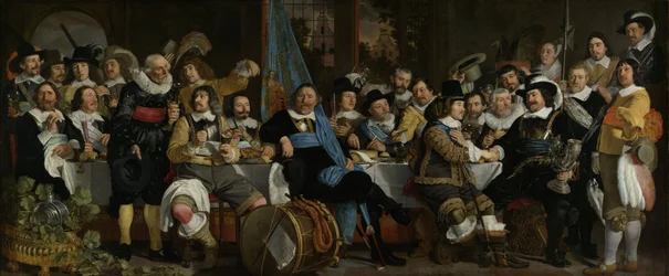 Banquete del gremio de ballesteros en celebración de la Paz de Münster, 1648