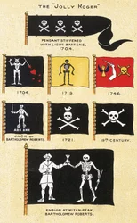 Una selección de banderas piratas del siglo XVIII