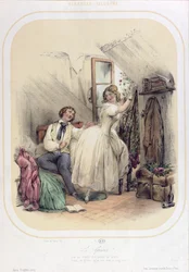 Ilustración para la canción Le Grenier de Pierre Jean de Beranger (1780-1857)