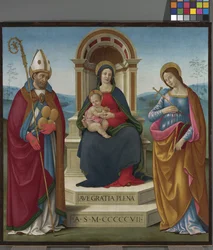 Virgen con el Niño y San Justo de Volterra y Santa Margarita de Antioquía