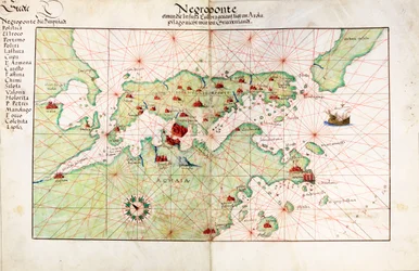 Carta náutica de Negroponte