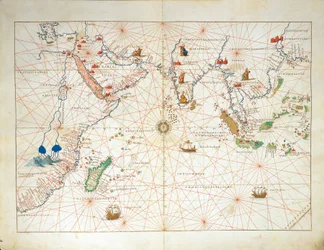 El Océano Índico y parte de Asia y África, del Atlas del Mundo en treinta y tres Mapas