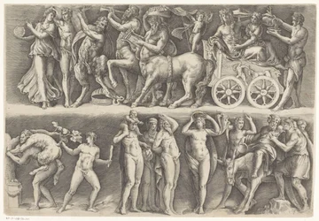 Relieve antiguo con Baco y Ariadna