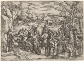 Moisés golpeando la roca