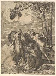Moisés rescatado del Nilo, siglo XVI