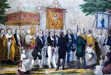 Procesión de la Cofradía del Santísimo Sacramento, principios del siglo XIX