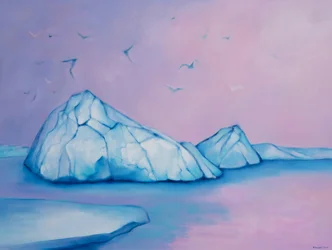 Paisaje del Iceberg Púrpura
