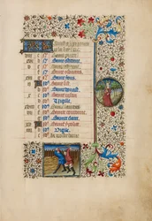 Página del calendario de agosto; Trilla; Virgo