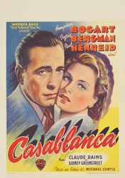 Un cartel belga que anuncia la película "Casablanca"