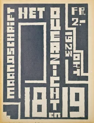 Portada de un número de 1923 de la revista "Het Overzicht", 1923