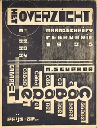 Portada de la revista "Het Overzicht", c. 1921-1925